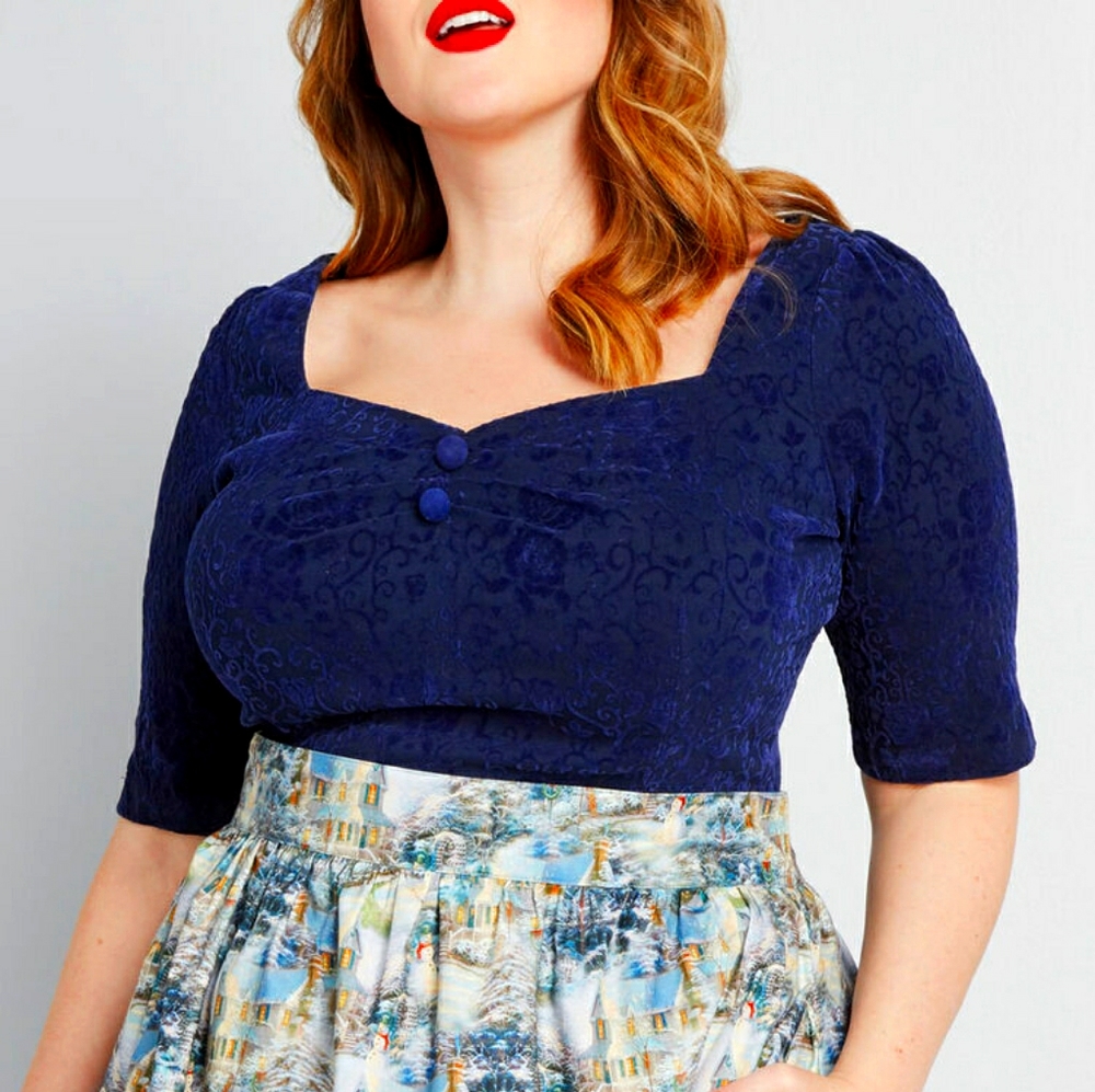 Vintage style Brocade top